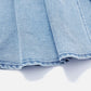 Slit Wrinkle Denim Skirt Set