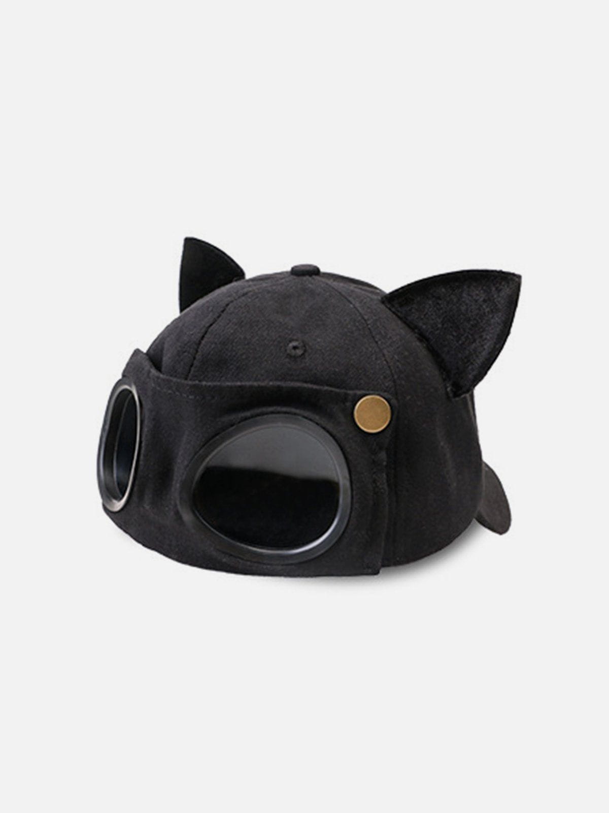 Cat Ears Aviator Glasses Baseball Cap