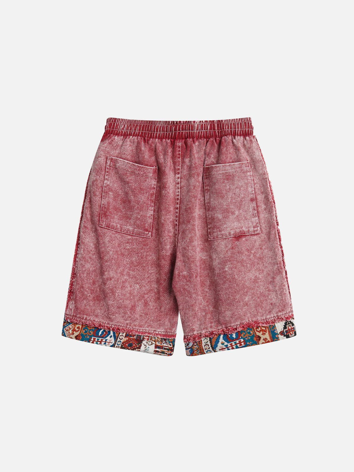 Tribe Culture Pattern Washed Jorts