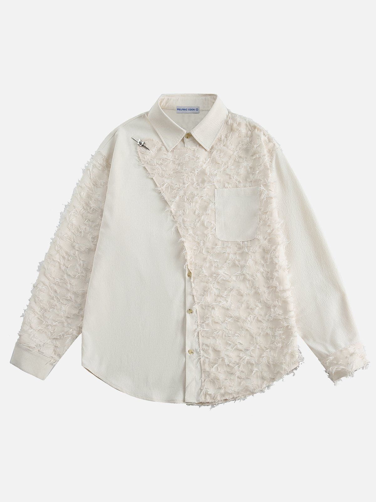 Irregular Tassel Long Sleeve Shirt
