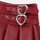 Slant Faux Leather Skirt