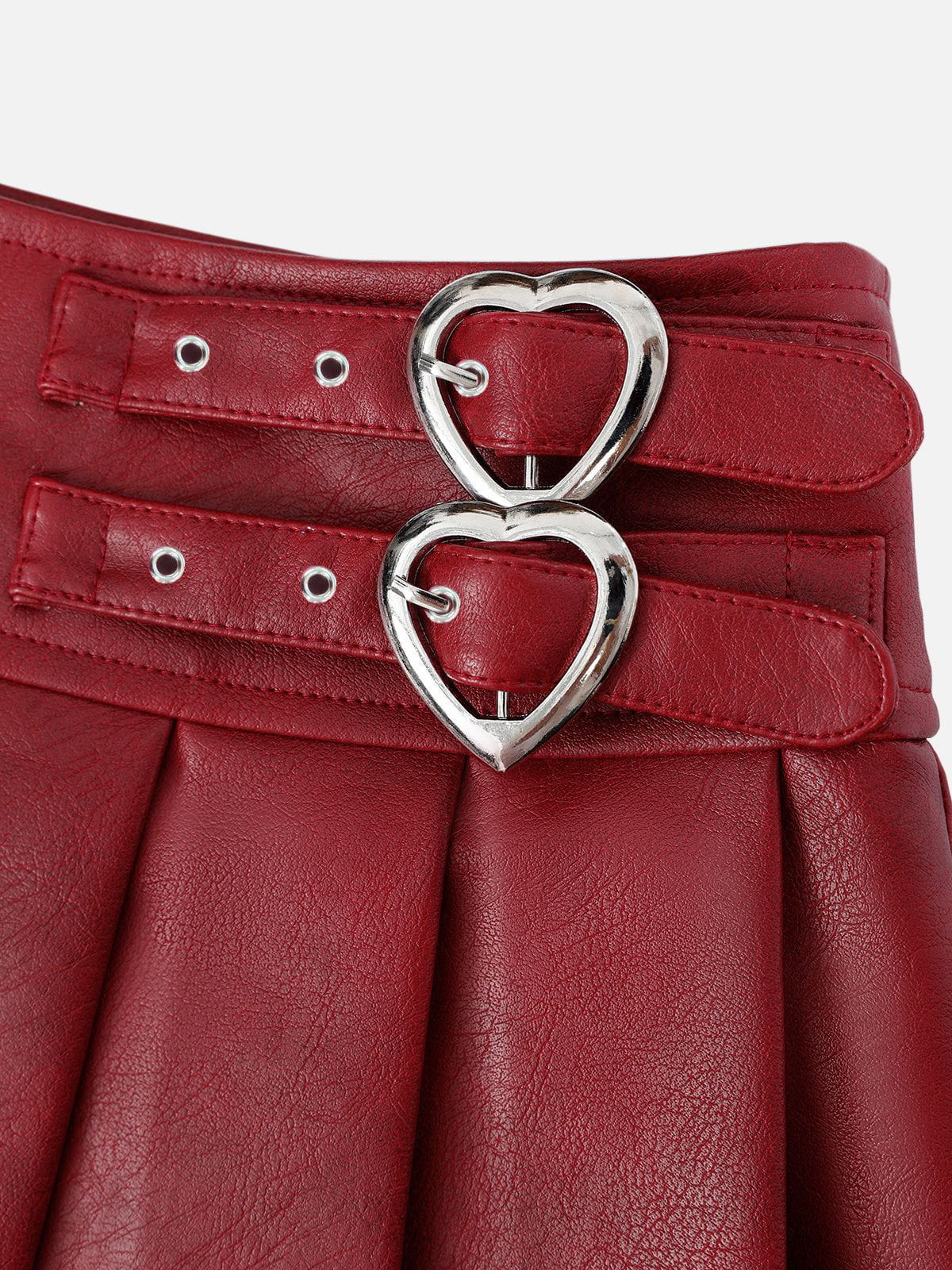 Slant Faux Leather Skirt