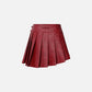 Slant Faux Leather Skirt
