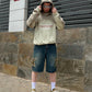 Star Tassel Patch Gradient Jorts