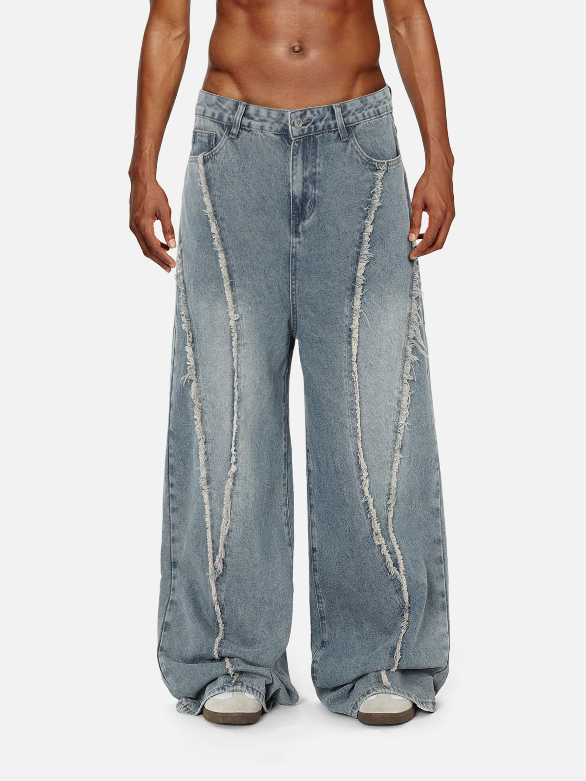 Fringe Baggy Jeans
