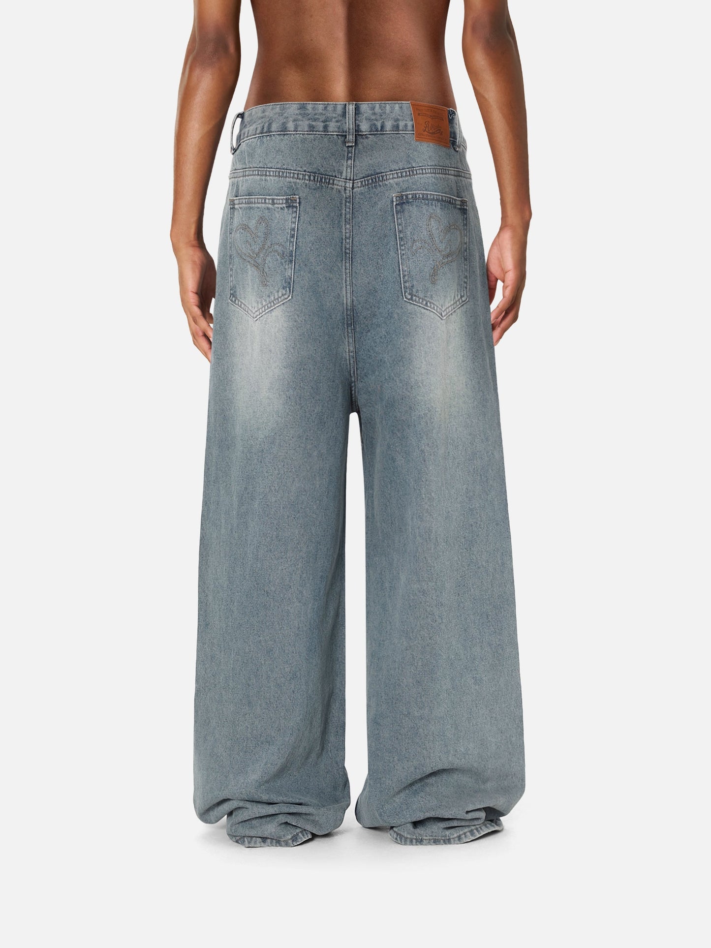 Fringe Baggy Jeans