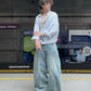 Fringe Baggy Jeans