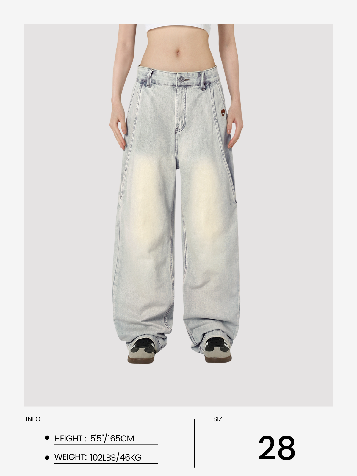 Washed Loose Jeans