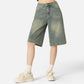 Solid Washed Longline Jorts