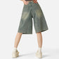 Solid Washed Longline Jorts