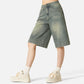 Solid Washed Longline Jorts