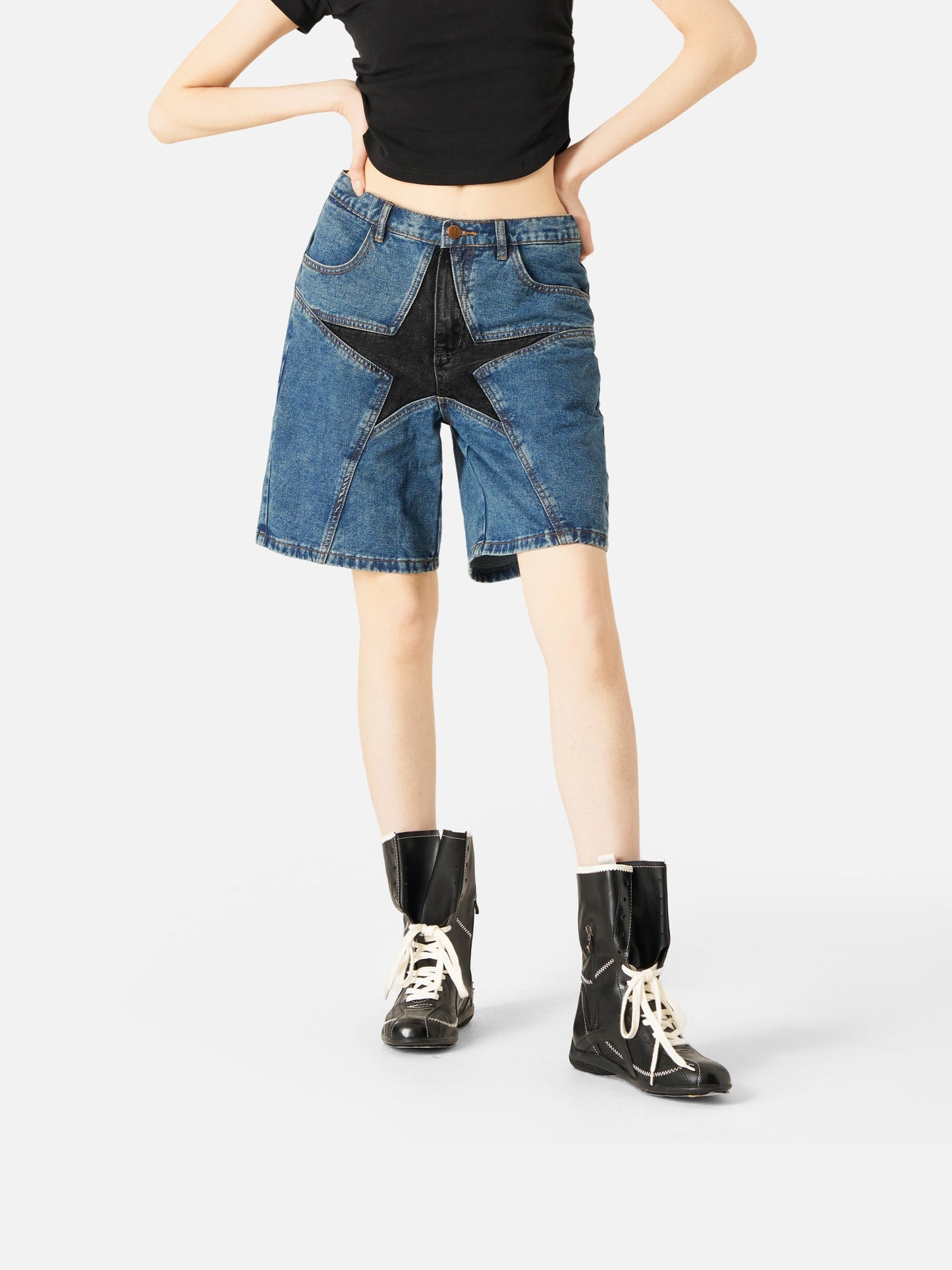 Star Patchwork Jorts